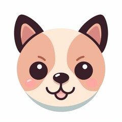 Naklejka premium Kawaii Dog Illustration