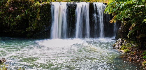 Fototapeta premium Lower Puaa Kaa Falls on The Road to Hana, Puaa Kaa State Wayside Park, Maui, USA