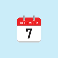 December 7 Concept Design. Vector Illustration.	