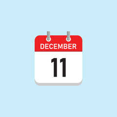 December 11 Concept Design. Vector Illustration.	