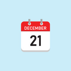 December 21 Concept Design. Vector Illustration.	