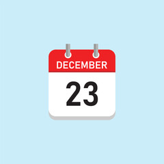 December 23 Concept Design. Vector Illustration.	
