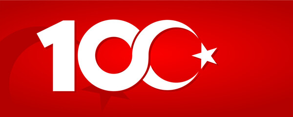 100th anniversary of the republic of Türkiye logo 