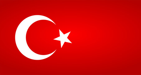 Turkish flag. red Turkish flag gradient flag