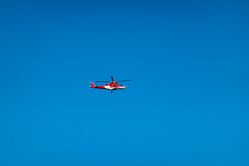 Medical helicopter rescue operation in the Tatras