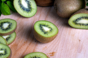 kiwi fruit cut into slices