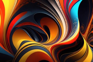 abstract background with swirls photo