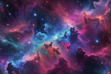 nebula of stars of space background - obrazy, fototapety, plakaty