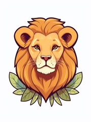 lion cartoon isolated