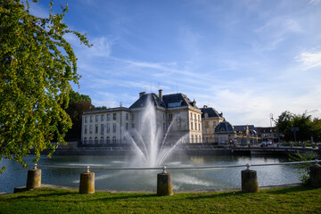 Medieval central part of Troyes old city with half-timbered houses and narrow streets, Champagne, France, tourists destination