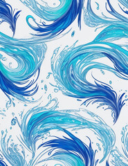 seamless pattern with waves