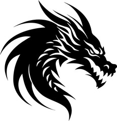 Dragon logo template vector illustration