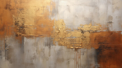 textura grunge envelhecido abstrata Tons terrosos, cobre e dourado luxo  - obrazy, fototapety, plakaty