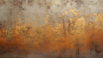 textura envelhecida grunge  abstrato em  Tons terrosos, cobre e dourado