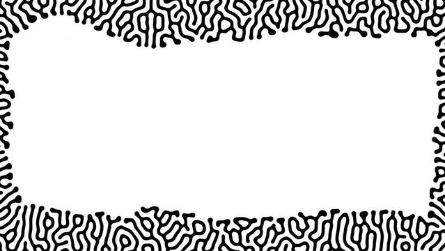 Reaction diffusion organic growing pattern. Cell division science background.