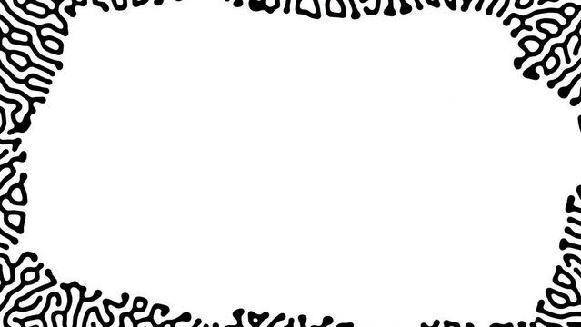 Reaction diffusion organic growing pattern. Cell division science background.
