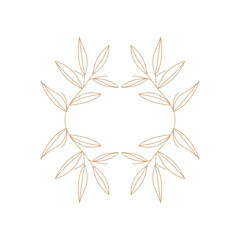 Minimalist Feminine Botanical Flower Beauty Line Plant Logo, Design Vector illustration