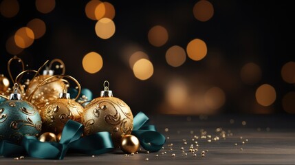 Christmas background with large copyspace - stock photo