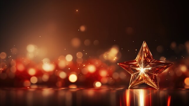 Christmas star ilustration with large copyspace - stock photo