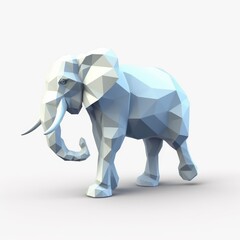 3d elephant with background