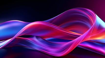 Abstract light waves created by refracting light through prismatic objects, emphasizing vibrant color gradients and smooth transitions - created by Generative AI