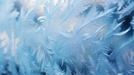 Abstract, artistic illustration  of frost forming on a window created by Generative AI