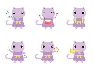 コンサートのネコ　アイコンセット