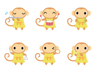 コンサートのサル　アイコンセット