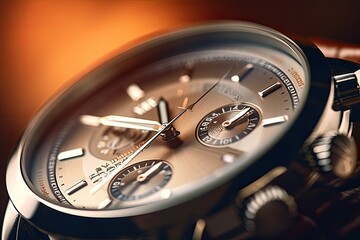Close up of Beautiful luxury watch, Watch background. - obrazy, fototapety, plakaty