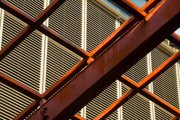 Obraz premium fragment of metal roof structure