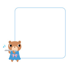 Fototapeta premium コンサートのクマ フレーム付