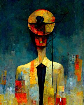 neo expressionism abstract figurative the dangling man ar 34 