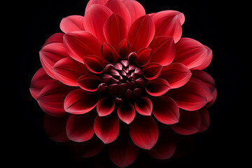 Crimson Passion, Stunning Valentine's Day Flower on Black Background
