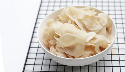 White jelly mushroom or white ear mushroom