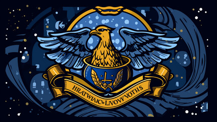 eagle with wings logo