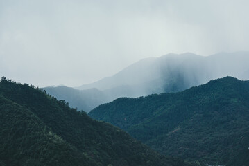 Downpour in the mountains