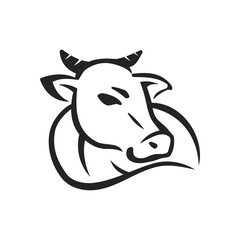 cow logo template Isolated. Brand Identity. Icon Abstract Vector graphic