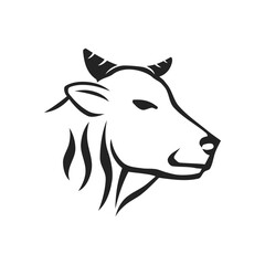 cow logo template Isolated. Brand Identity. Icon Abstract Vector graphic