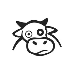 cow logo template Isolated. Brand Identity. Icon Abstract Vector graphic