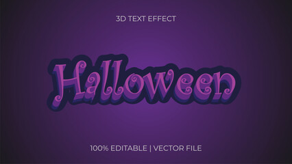 halloween editable text effect October Festival 3d Cartoon template style premium vector