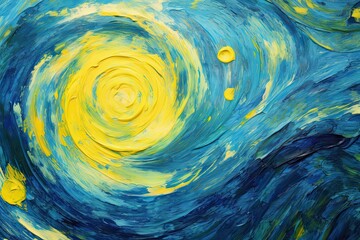 Abstract Background Images: Captivating Swirling Forms Inspired by Van Gogh's Starry Night, generative AI