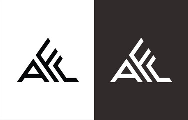 monogram logo design in the form of a triangle that forms the letters 