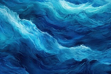Abstract Blue Texture Background: Mimicking the Soothing Rhythms of Ocean Waves, generative AI