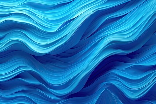 Abstract Blue Texture Background: Captivating Tranquil Rhythm of Undulating Waves, generative AI