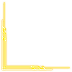 Yellow Neon Corner Border Line