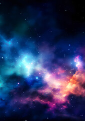 カラフルな銀河-1（縦）