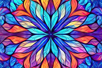 Abstract Color Background: Ever-Changing Kaleidoscope Patterns, generative AI