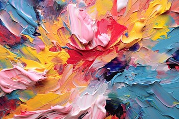 Abstract Colorful Background: Artist's Palette of Multitude Hues for Vibrant Visuals, generative AI