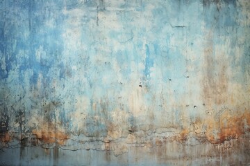 Abstract Grunge Background Blue: Captivating Rustic Charm of a Weathered Wall, generative AI