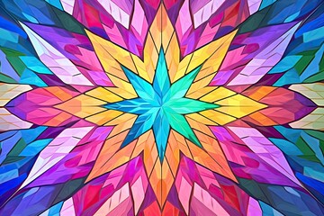 Abstract Multicolor Background: Vibrant Mosaic Kaleidoscope of Colors, generative AI
